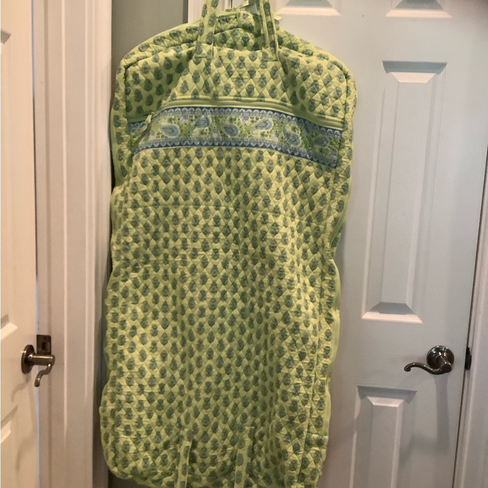 Vera Bradley Lime Green and Aqua Quilted Garment Bag